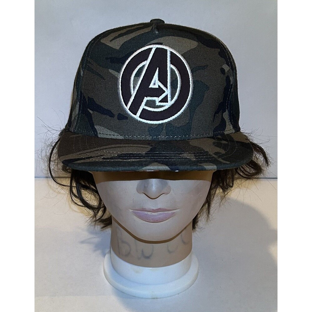 The Avengers Hat Camo W/ Color Pop Bill Snapback Youth